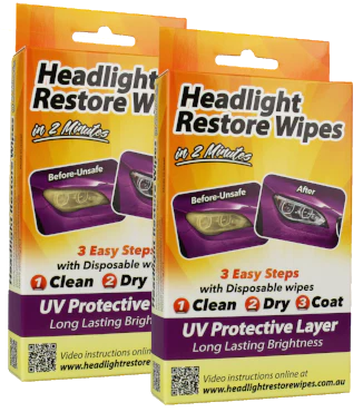2 x Headlight Restore Wipe Kits.