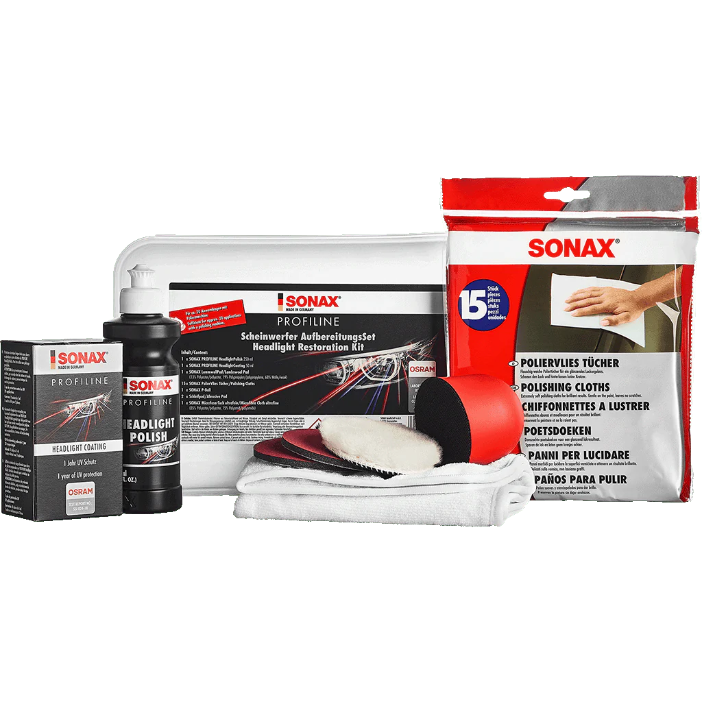 SONAX PROFILINE HEADLIGHT RESTORATION KIT- Sufficient for 20 applications!