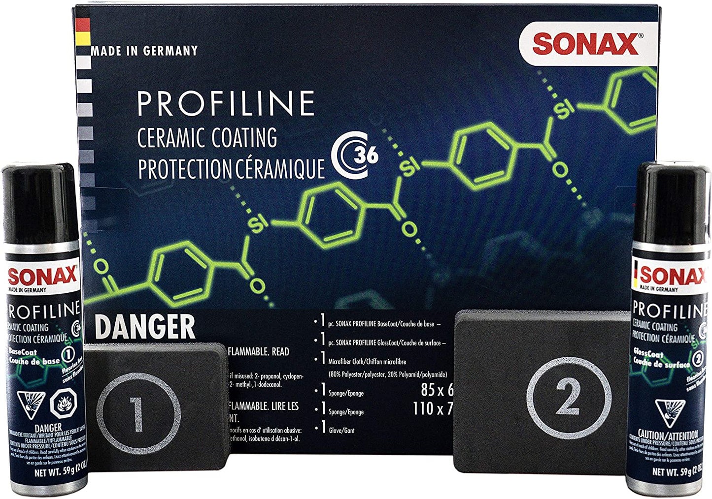 SONAX PROFILINE CERAMIC COATING CC36. EASY APPLICATION KIT