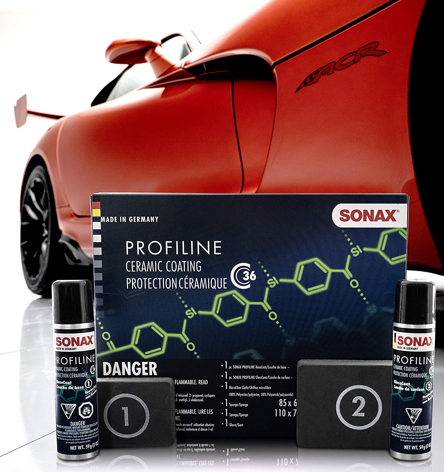 SONAX PROFILINE CERAMIC COATING CC36. EASY APPLICATION KIT