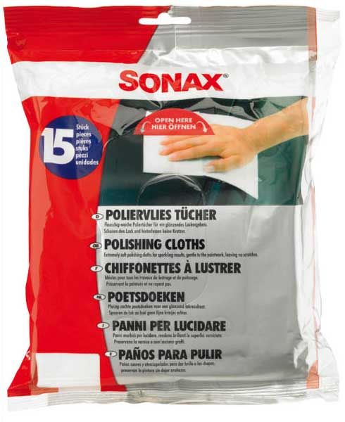 SONAX POLISHING CLOTHS 15 PACK