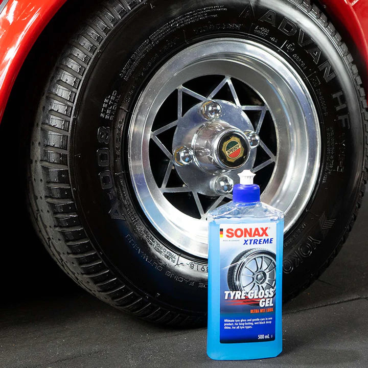 XTREME COLOURLESS TYRE GLOSS GEL, RUBBER CLEANER AND CONDITIONER.